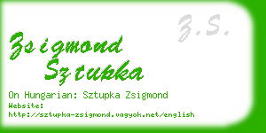 zsigmond sztupka business card